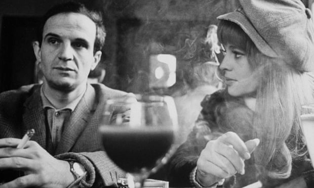 Francois Truffaut with actress Julie Christie during filming of Fahrenheit 451.