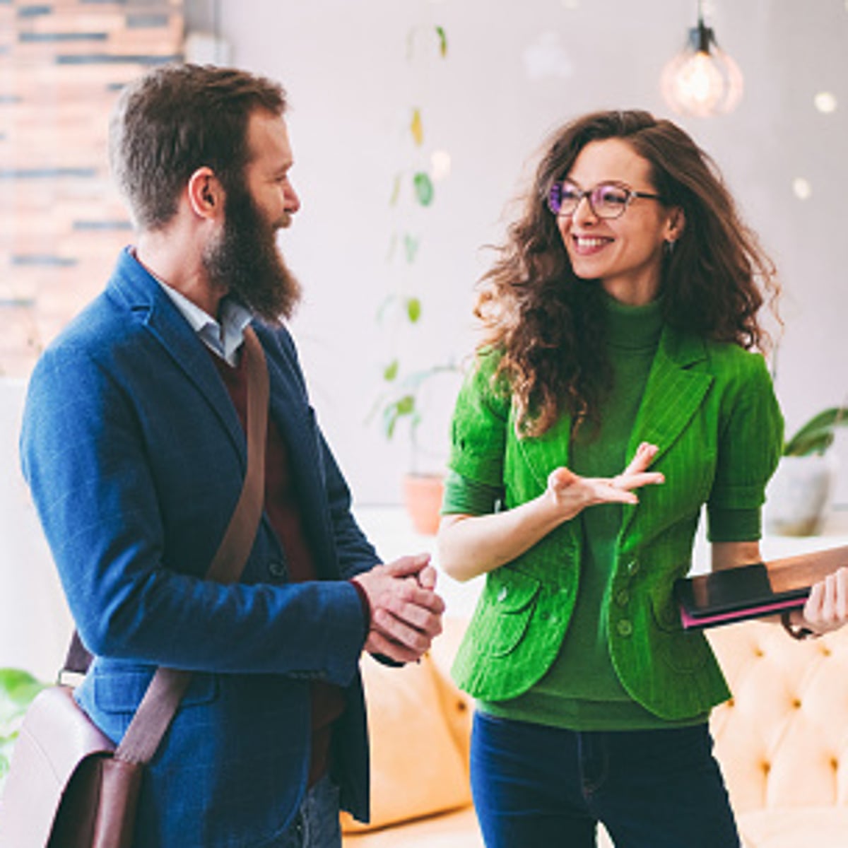 Two People Talking To Each Other