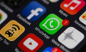 Facebook and other apps on a mobile phone