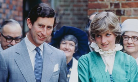 Charles and Diana Spencer standing next to each other in public
