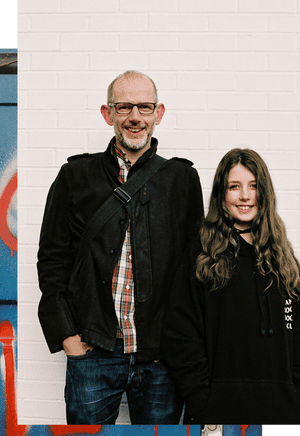 Nancy Stevenson and her dad, Andy.