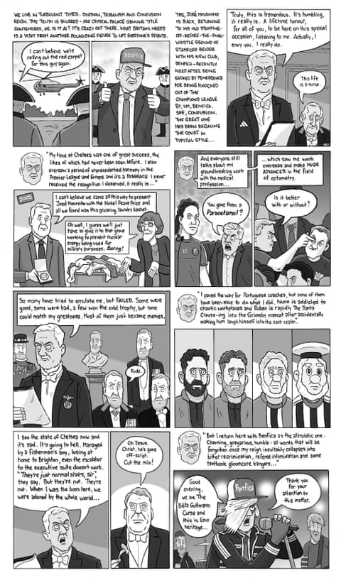 David Squires Jose Mourinho's return to Stamford Bridge, panel 1