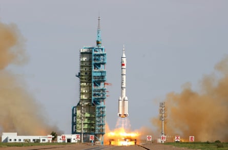 China’s Shenzhou-10 rocket blasts off from the Jiuquan space centre in the Gobi Desert in June 2013