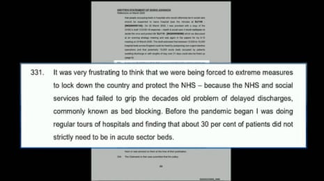 Extract from Boris Johnson’s witness statement