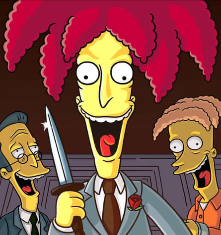 ‘Just perfect’ … Sideshow Bob (voiced by Kelsey Grammer) in The Simpsons.