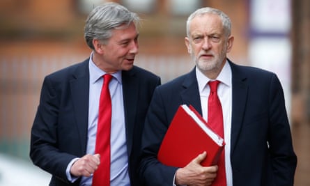 Jeremy Corbyn with Richard Leonard, the Scottish Labour leader
