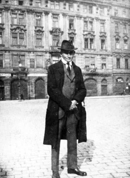 He ‘pursued stories through the nights’ … Franz Kafka in Prague’s old town square (circa 1920).