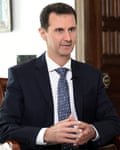 Bashar al-Assad appears on German TV last month.