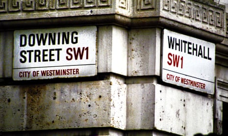Downing Street and Whitehall signs