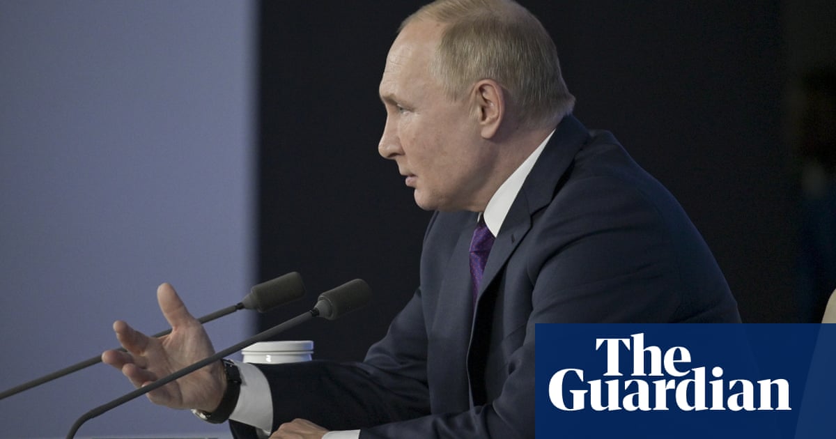‘They keep telling us: war, war, war’: Putin accuses west of expanding towards Russia – video
