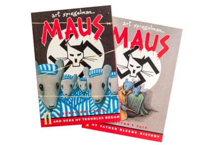 Volumes I and II of Maus by Art Spiegelman.
