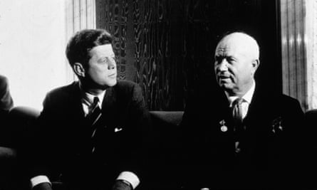 John F Kennedy and Nikita Khrushchev c 1960.