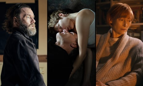 From left: Joel Edgerton in The Stranger; Viggo Mortensen and Lea Seydoux in Crimes Of The Future; and Tilda Swinton in George Miller’s Three Thousand Years of Longing,