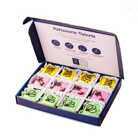 Box of Patisserie Valerie sweet spring fancies