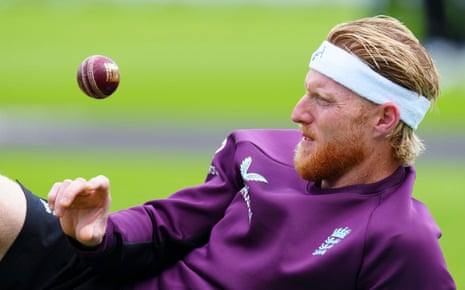 Bjorn Stokes wears his Graham Thorpe tribute headband.