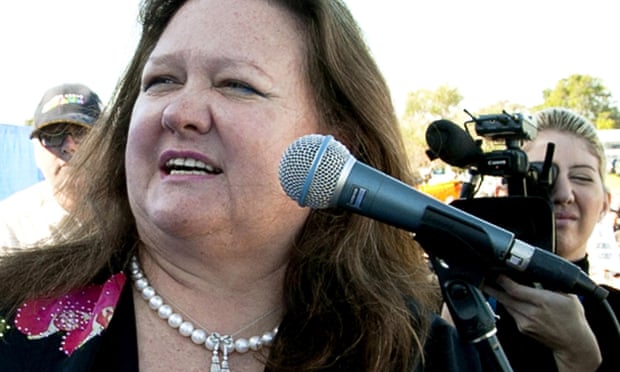 Australian mining magnate Gina Rinehart’s companies would be exempt from having their basic tax information published under a Coalition proposal.