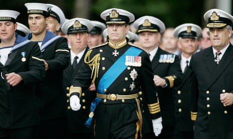 Prince Andrew in military clothing