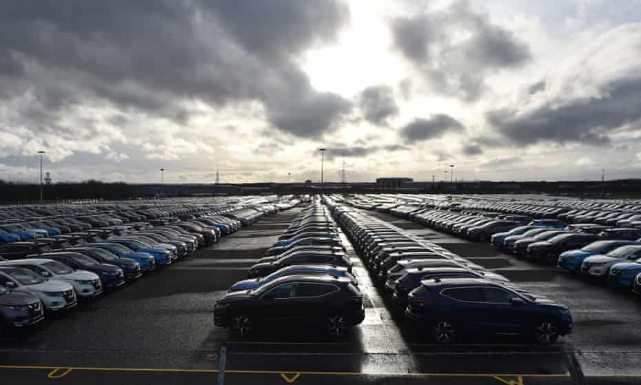 cars parked at nissan's sunderland factory