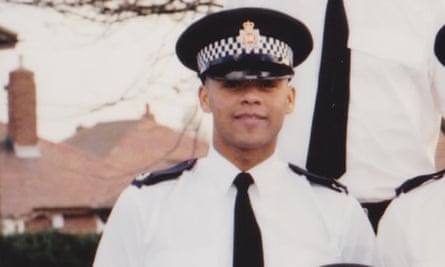 In his class at the end of National Police Training in Cheshire, 2002.