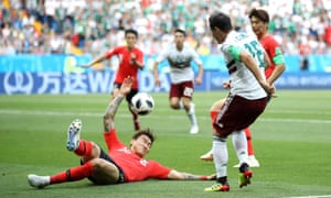 Hyunsoo Jang of Korea Republic gives away the penalty