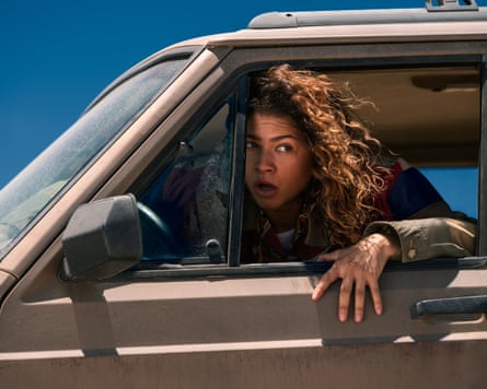 Zendaya as Rue in Euphoria.
