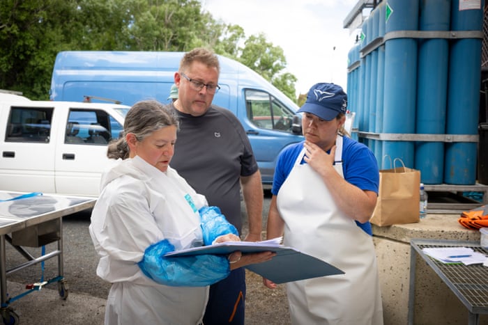 Dissecting the world’s rarest whale – in pictures Prof Joy Reidenberg, an anatomist at the Icahn school of medicine at Mount Sinai in New York, left; Anton van Helden, an expert on beaked whales with the conservation department;and Carolina Loch, a biologist at the Otago dentistry faculty, discuss plans for the dissection at the Invermay Agricultural Centre.Photograph: Derek Morrison
