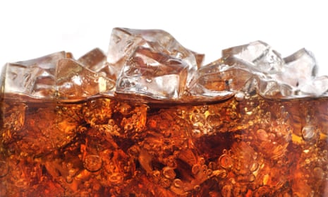 Close-up of carbonated drink with ice