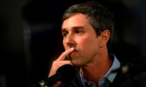 Beto O’Rourke in Cedar Rapids, Iowa, on Friday, where he said sorry for a ‘ham-handed’ campaign gag about his wife. 