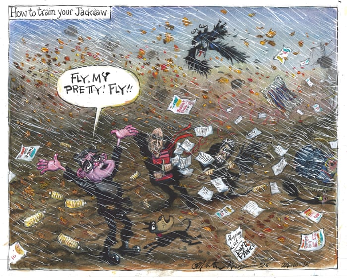 Martin Rowson on the approval of the Jackdaw gasfield – cartoon