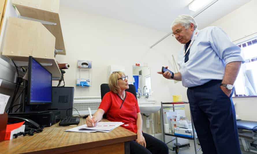 St Woolos’ clinical research director, Nichola Ivins, with Prof Harding.