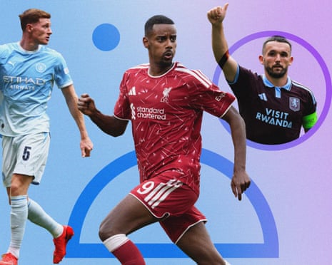 From left: Elliot Anderson, Alexander Isak and John McGinn