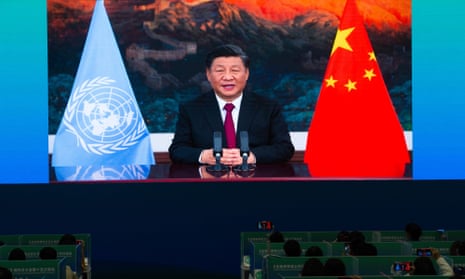 China's President Xi Jinping speaking at the opening of the UN biodiversity conference