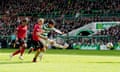 Reo Hatate scores Celtic’s first goal of the game against St Mirren.