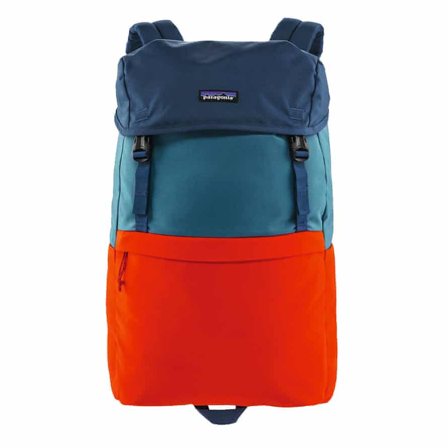 Blue and red backpack