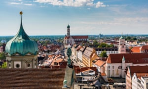City skyline, Augsburg, Bavaria, Germany