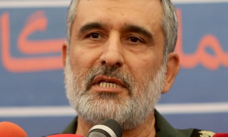 A file photo of General Amir Ali Hajizadeh, the head of the Revolutionary Guard’s aerospace division