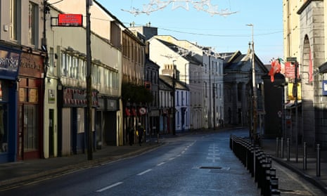 Deserted streets in Galway, Ireland, after the government imposed the highest level of restrictions amid the spread of the coronavirus disease 