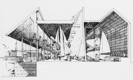 One of MJ Long’s fine freehand sketches for the National Maritime Museum at Falmouth