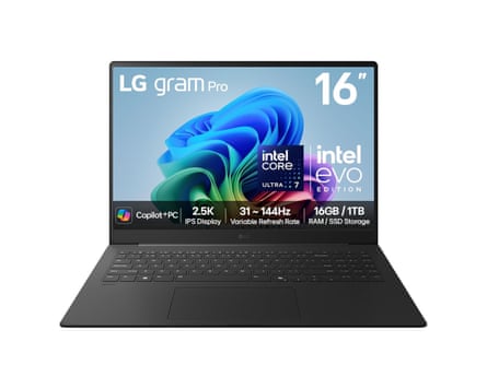 LG gram Pro 16Z90TS 16 Inch 2.5K IPS Ultra-Lightweight laptop, Intel Core Ultra 7 256V 47TOPS NPU EVO Edition, 16GB RAM, 1TB SSD, Windows 11 Home, gram Hybrid AI, Copilot+ PC, Metal Grey (2025)