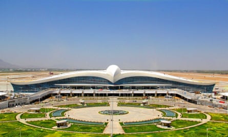 Ashgabat airport, built in the shape of a giant bird.