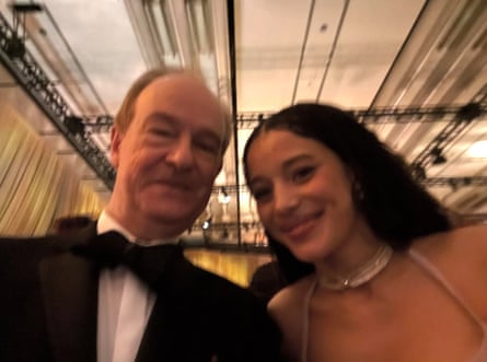 Bradshaw poses for a blurry selfie with Chase Infiniti.