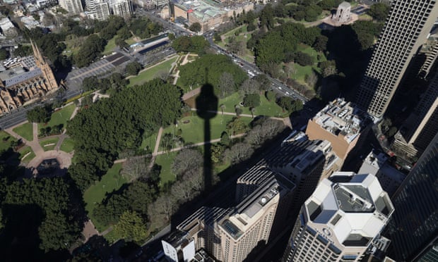 The Sydney Tower Eye casts a shadow over the city centre