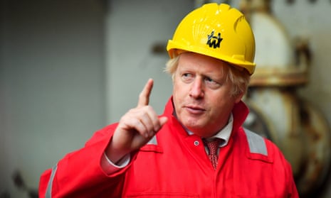 Boris Johnson at Appledore Shipyard in Devon, August 2020