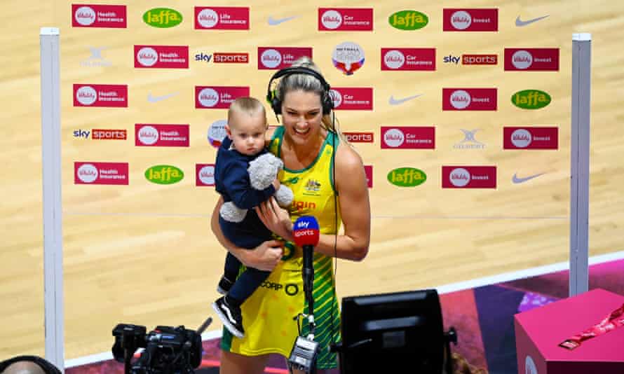 Gretel Bueta, with son Bobby, after the final of the Quad Series.