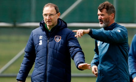 Martin O’Neill (left) and Roy Keane, under whom Richard Keogh played for the Republic of Ireland, are among those who have supported him.