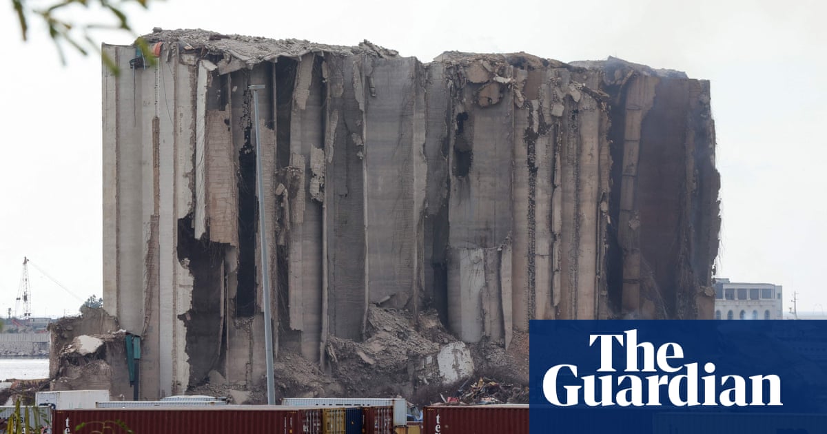 Silos damaged in 2020 Beirut port explosion partly collapse after fire