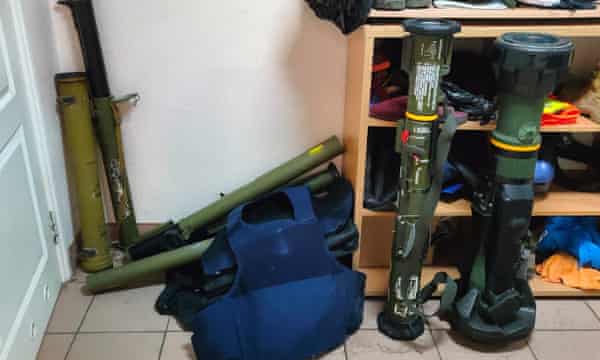 Javelin missiles and the UK-supplied anti-tank NLAW.