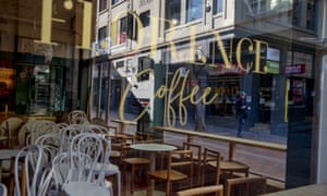 Closed up Melbourne cafe amid lockdown