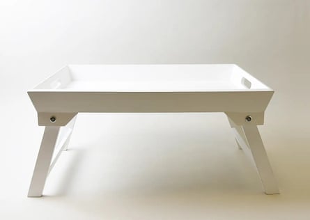 Dunelm White Wooden Breakfast Tray