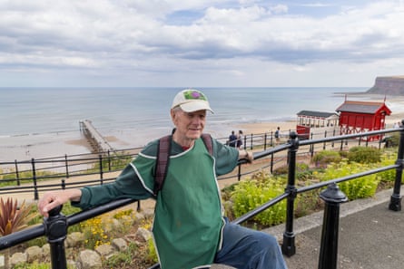 Pete Welsh with the Saltburn seafront behind him